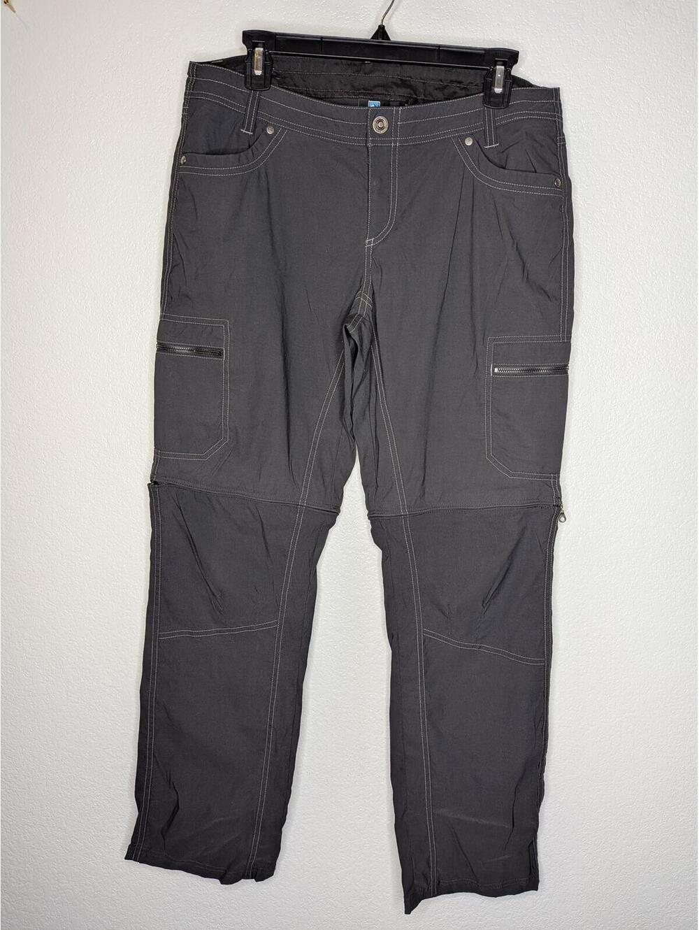 KÜHL Convertible Zip-Off Hiking Cargo Pants Gray Women's Size 12 Regular